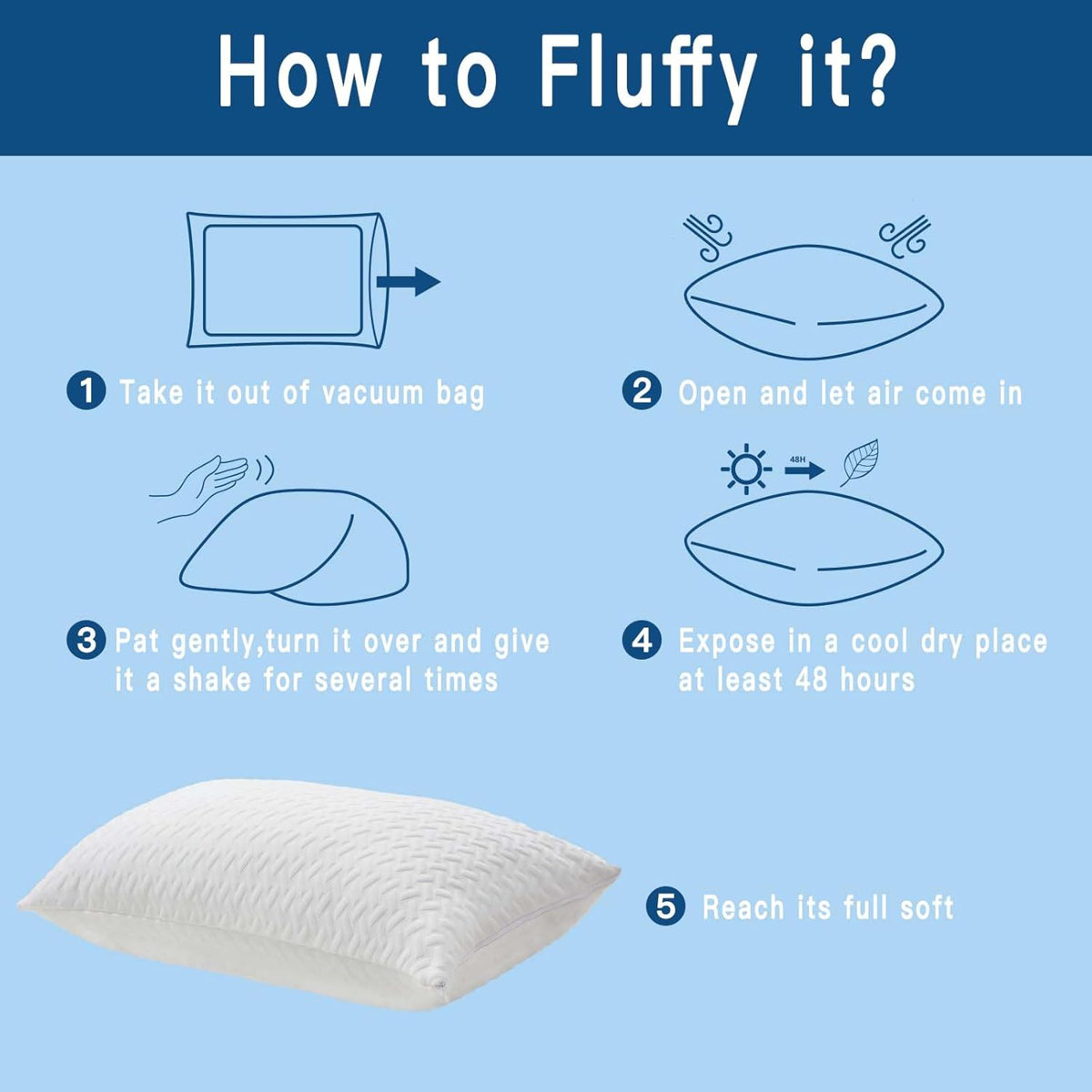 Cotton Firm Bed Pillow (Set of 2)